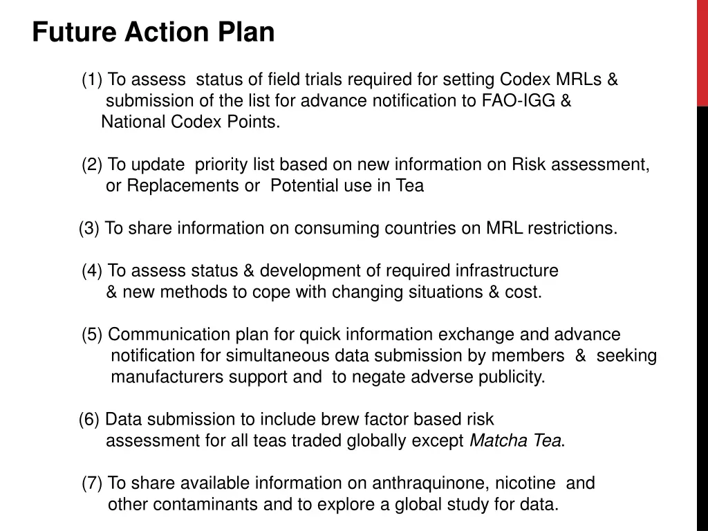 future action plan
