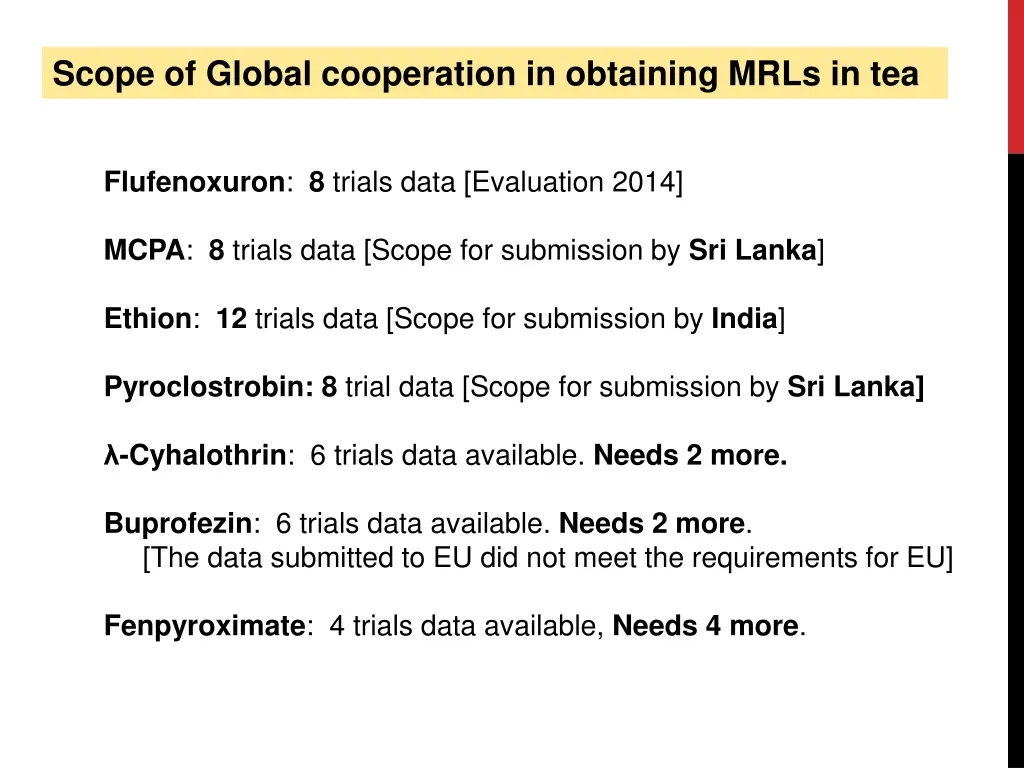 scope of global cooperation in obtaining mrls 1