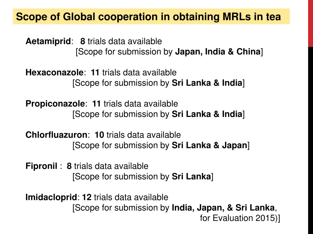 scope of global cooperation in obtaining mrls