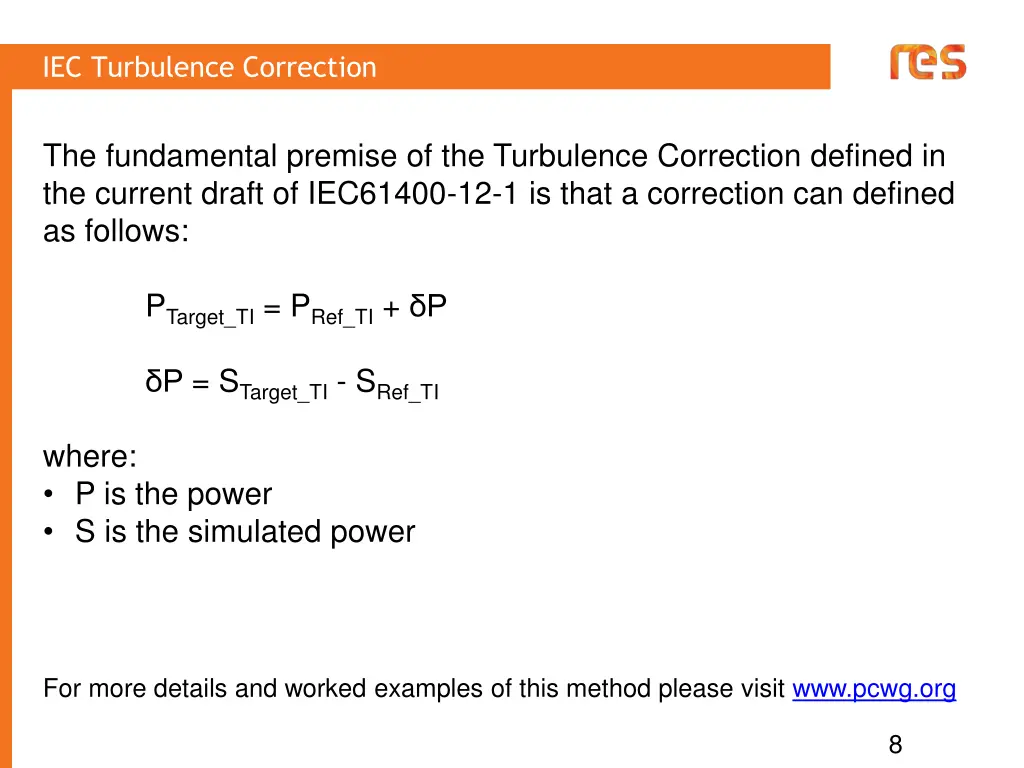 iec turbulence correction