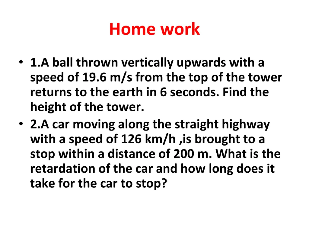 home work