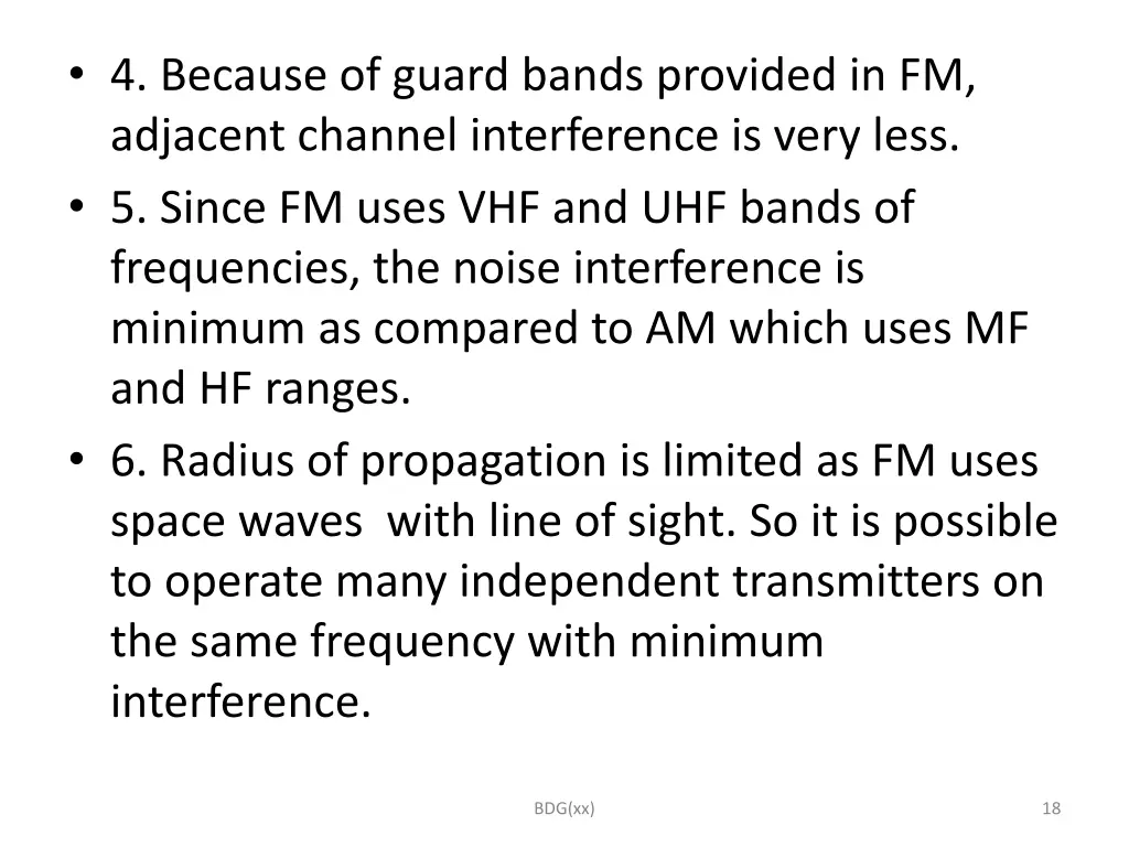 4 because of guard bands provided in fm adjacent