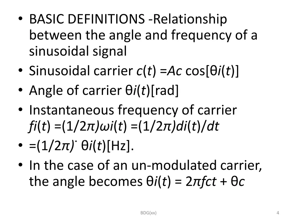 basic definitions relationship between the angle