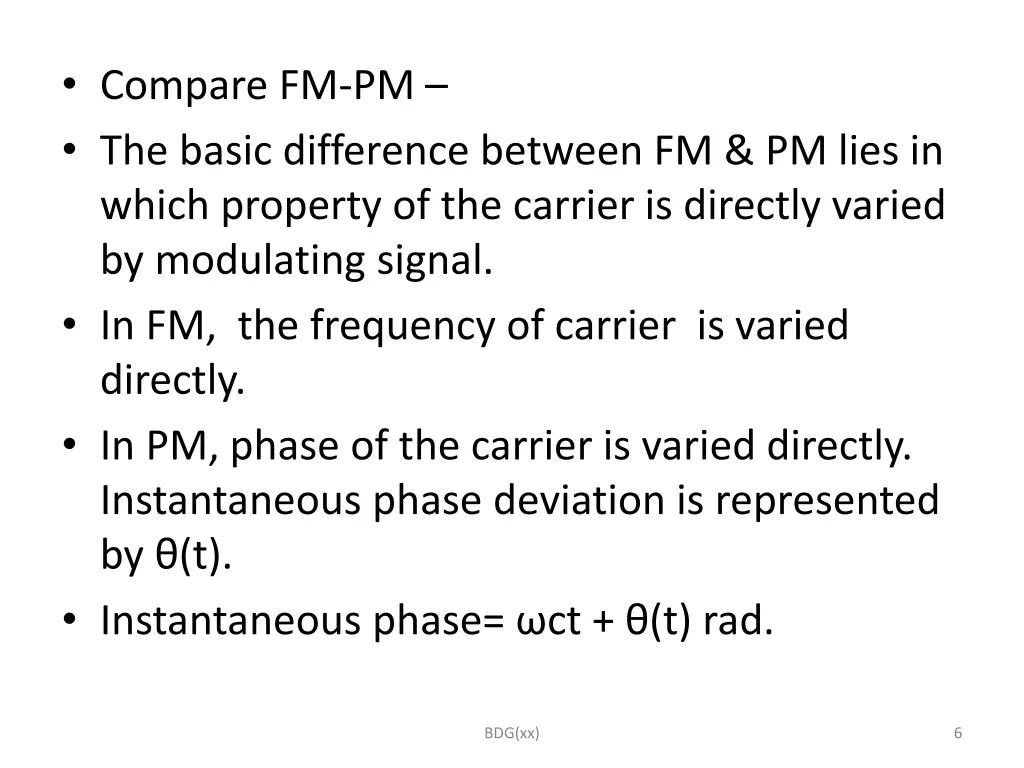 compare fm pm the basic difference between
