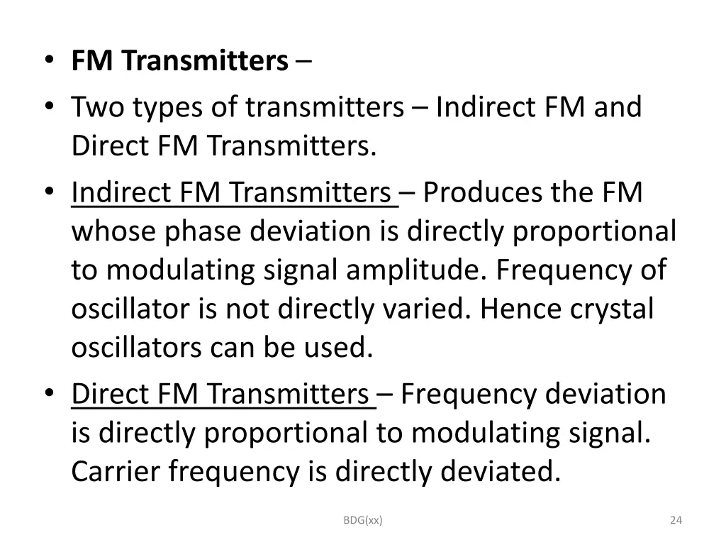 fm transmitters two types of transmitters