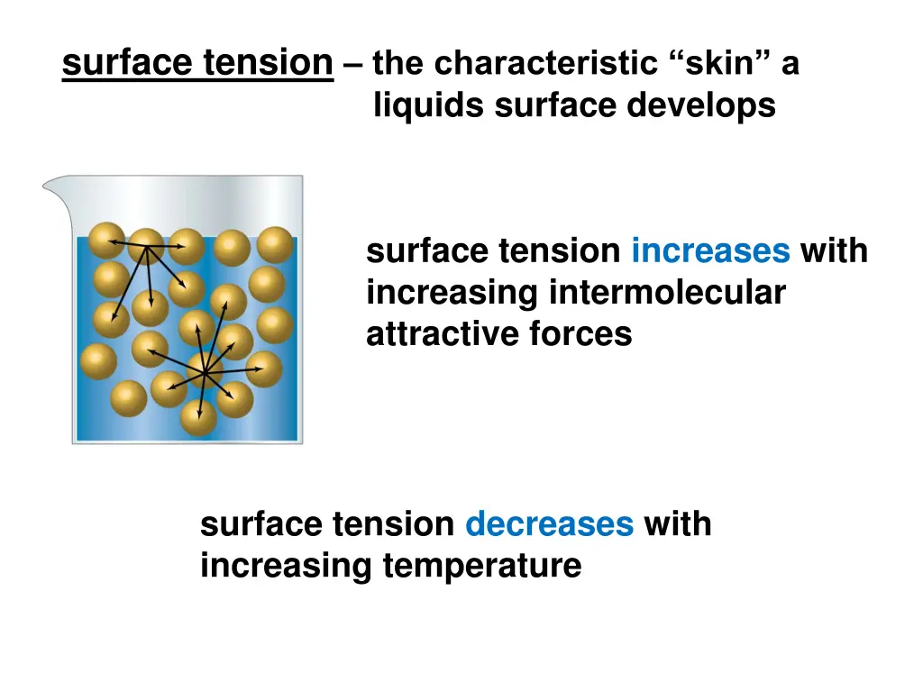 surface tension the characteristic skin a liquids
