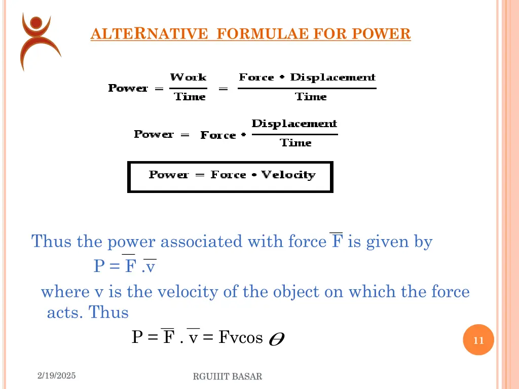alte r native formulae for power
