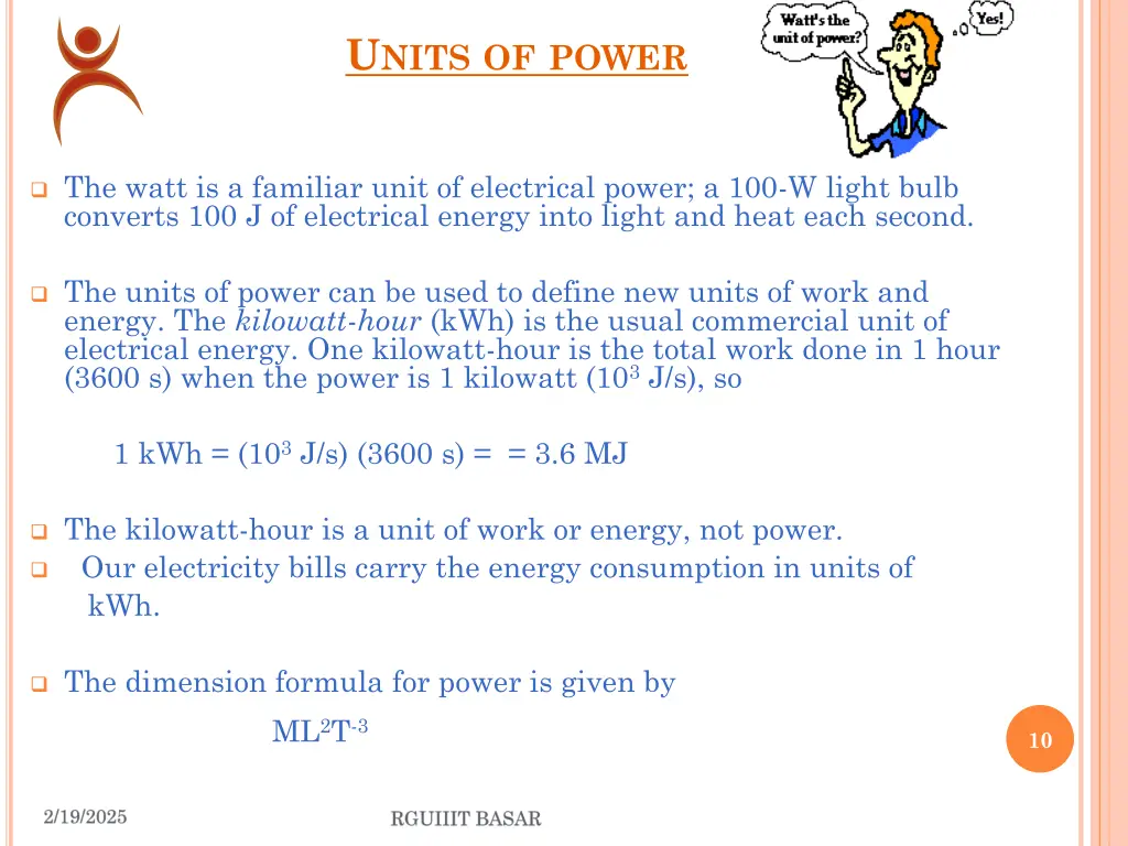 u nits of power 1