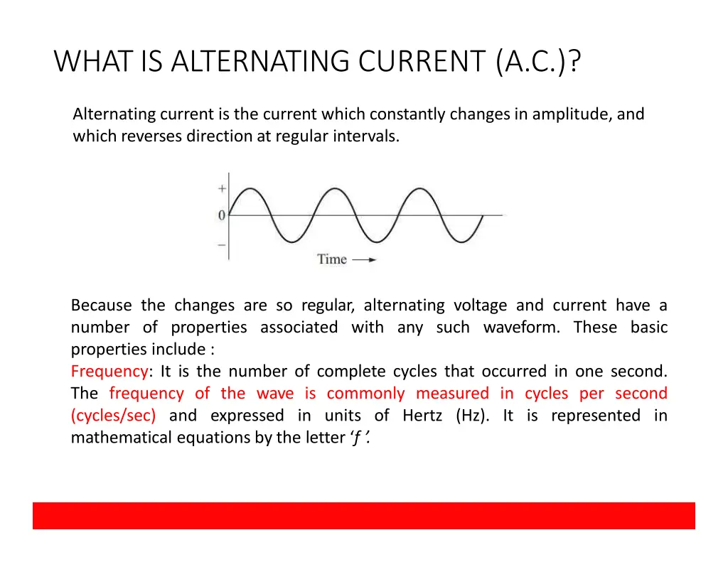 what is alternating current a c
