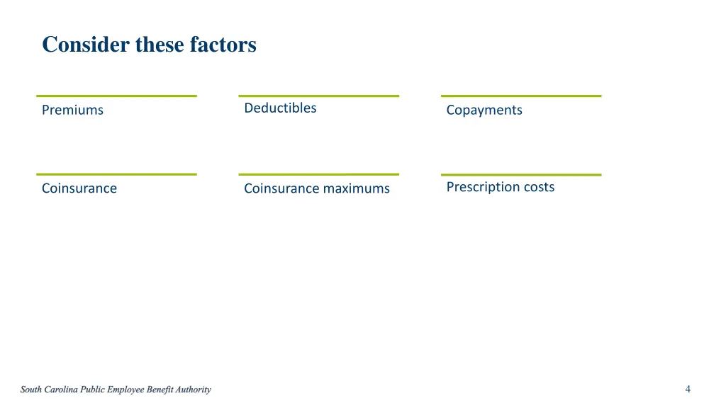 consider these factors