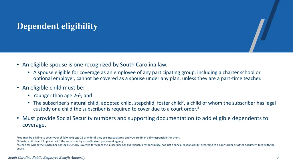 dependent eligibility