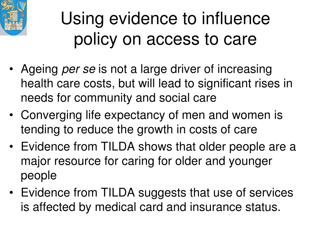using evidence to influence policy on access