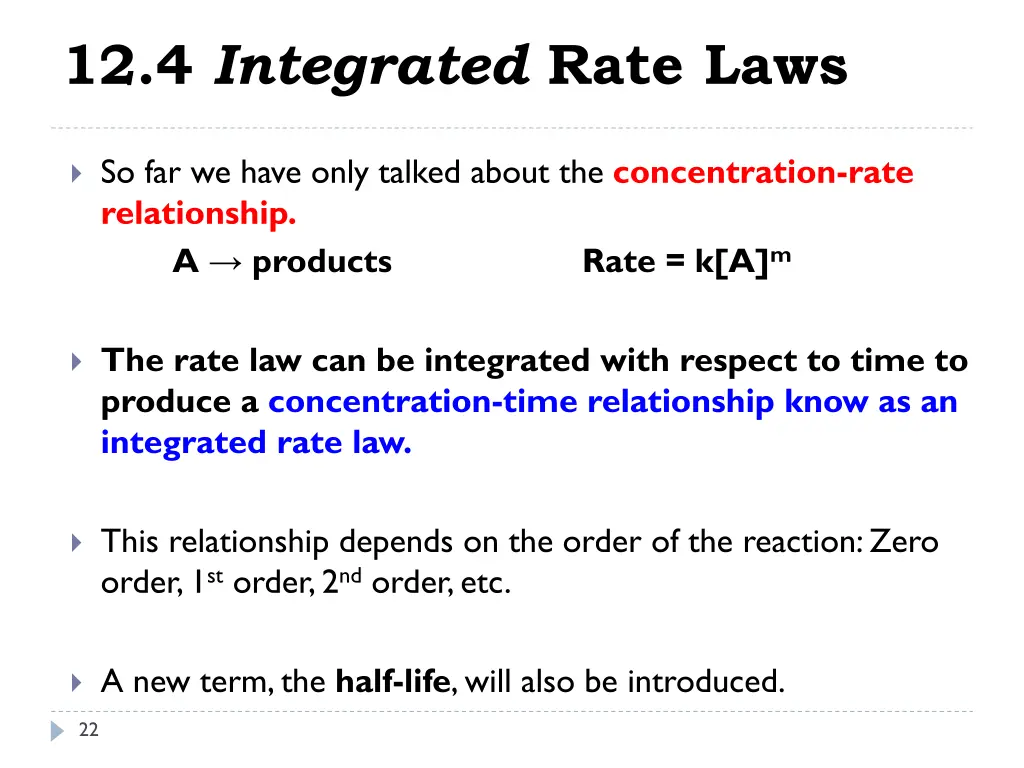 12 4 integrated rate laws