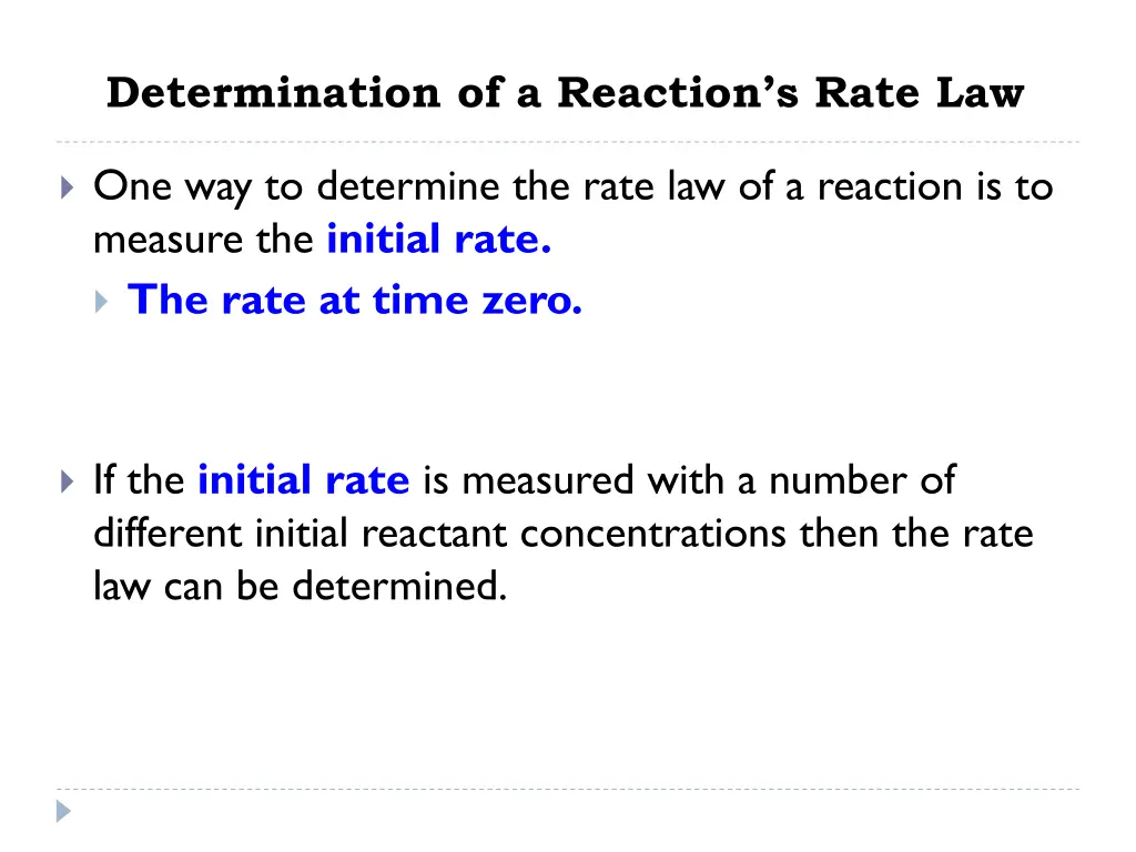 determination of a reaction s rate law