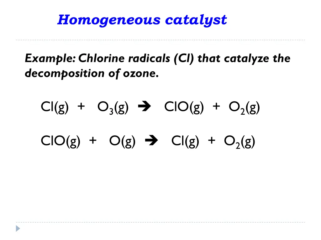 homogeneous catalyst