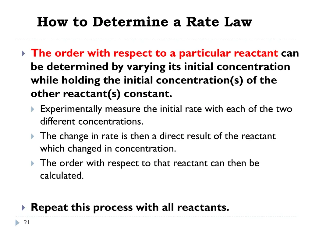 how to determine a rate law