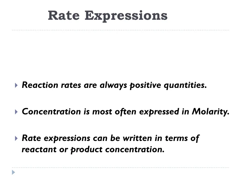 rate expressions