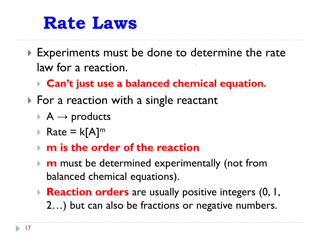 rate laws 1
