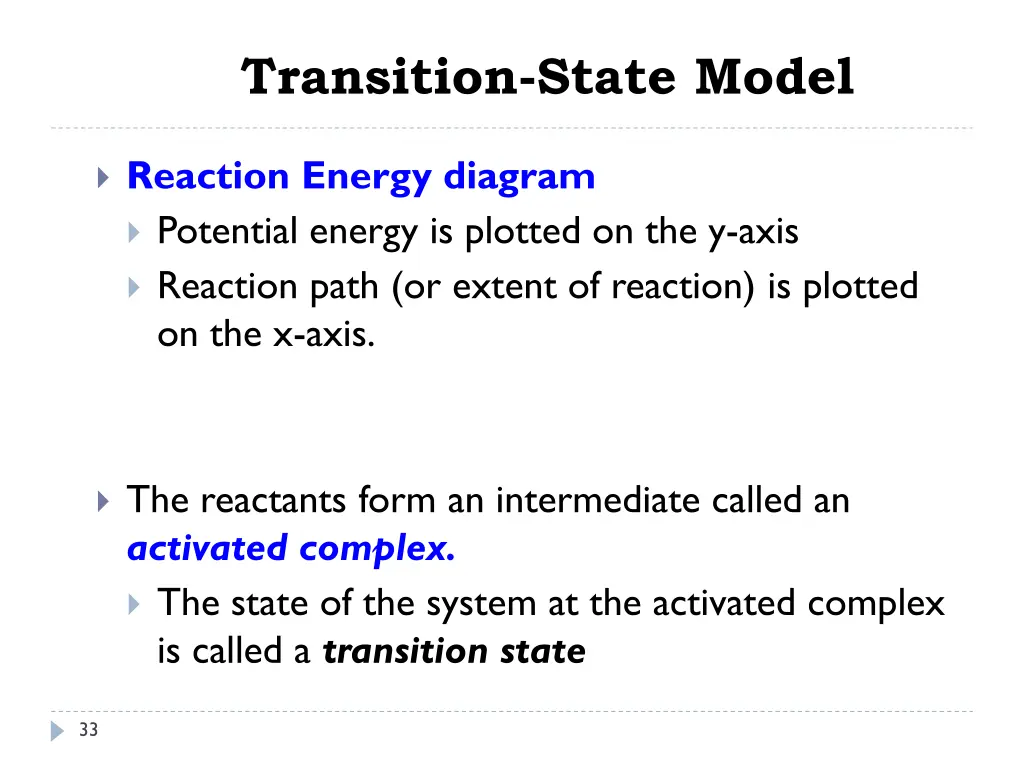 transition state model