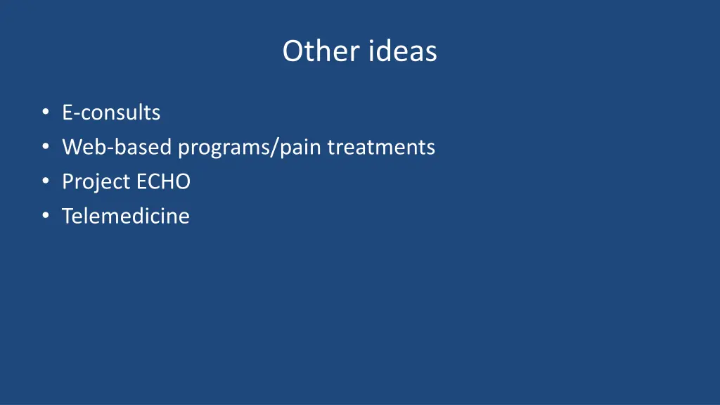 other ideas