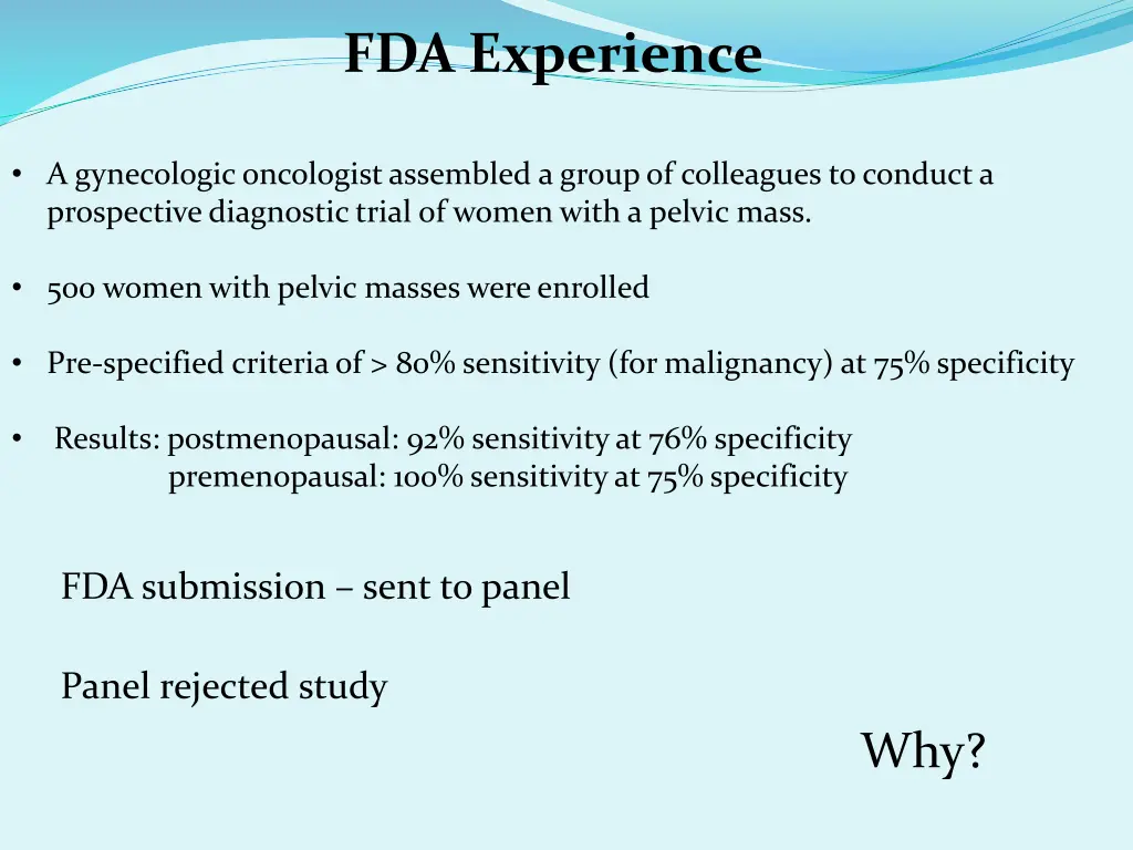 fda experience