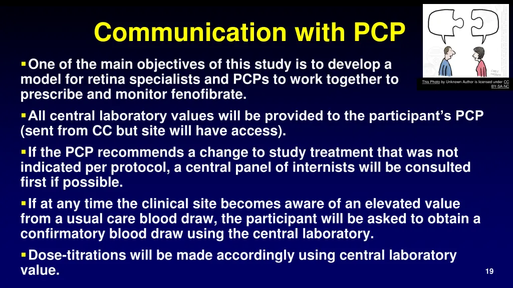communication with pcp