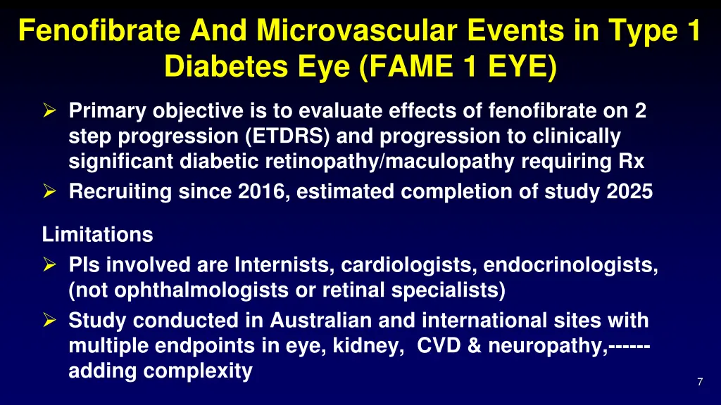 fenofibrate and microvascular events in type