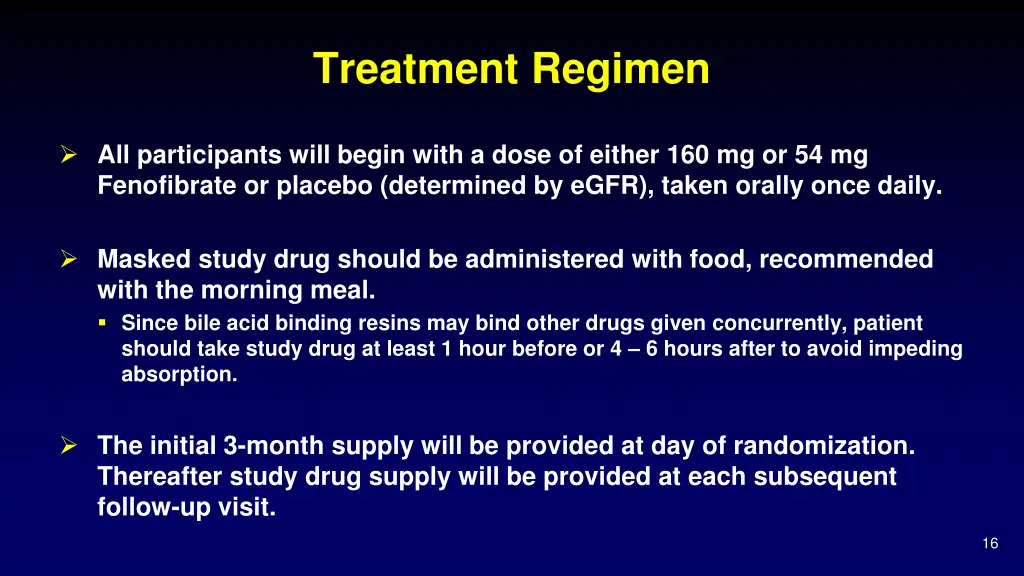 treatment regimen