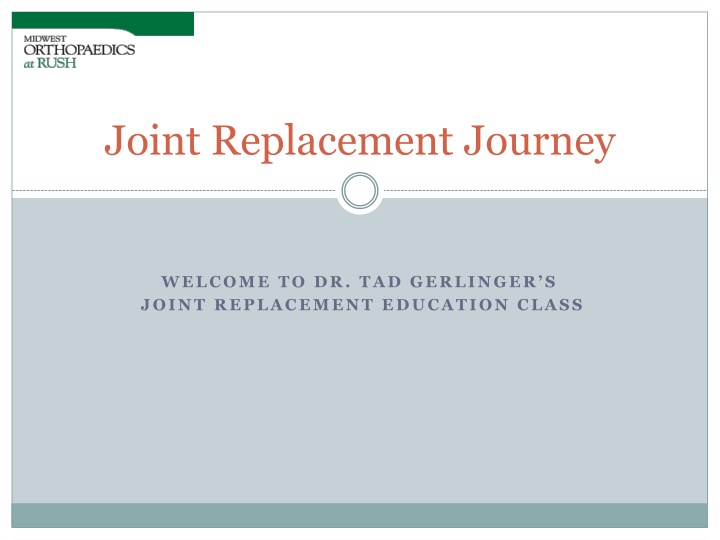 joint replacement journey