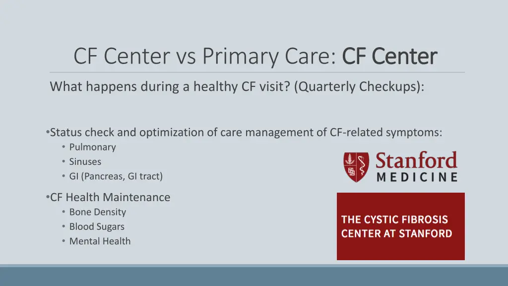 cf center vs primary care cf center 2