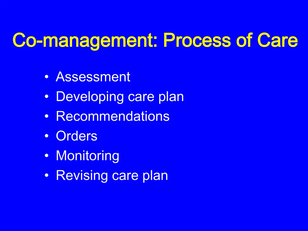 co co management process of care management