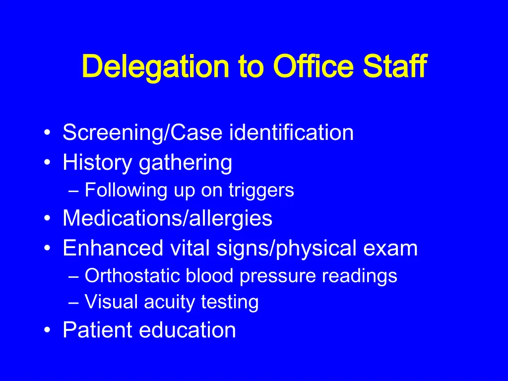 delegation to office staff delegation to office