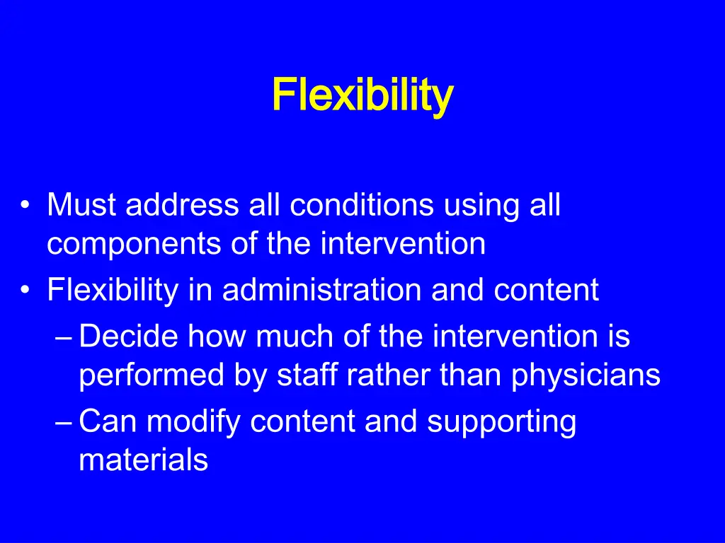 flexibility flexibility