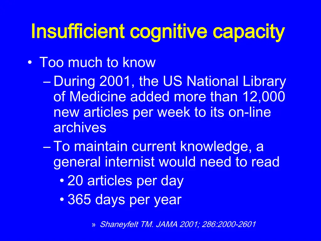 insufficient cognitive capacity insufficient