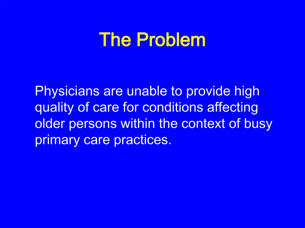 the problem the problem