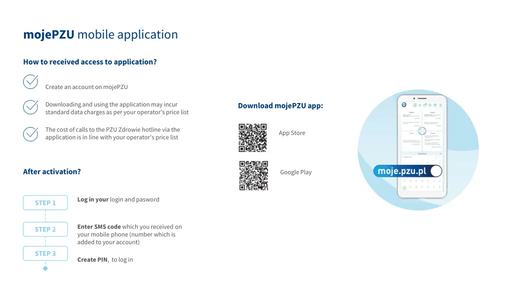 mojepzu mobile application