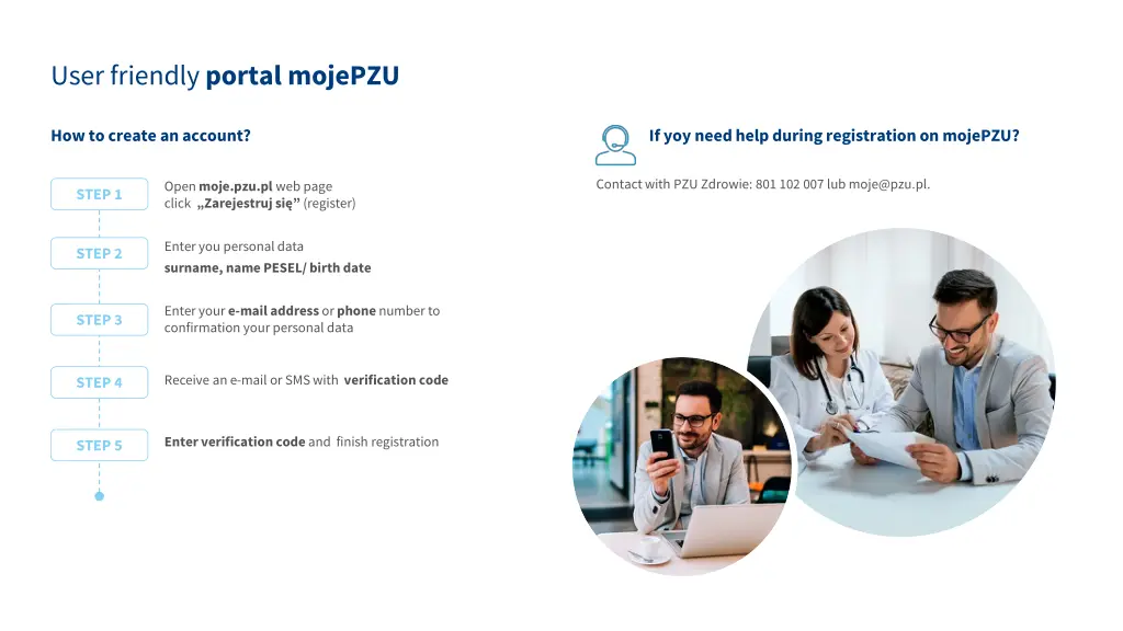 user friendly portal mojepzu