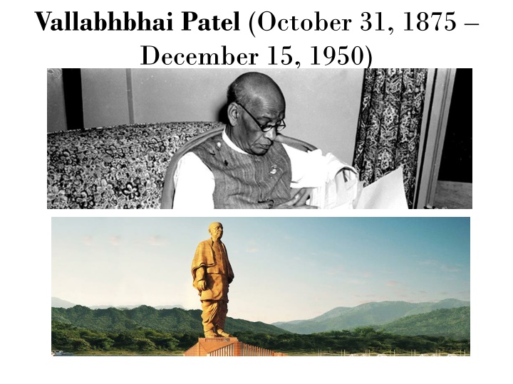 vallabhbhai patel october 31 1875 december 15 1950