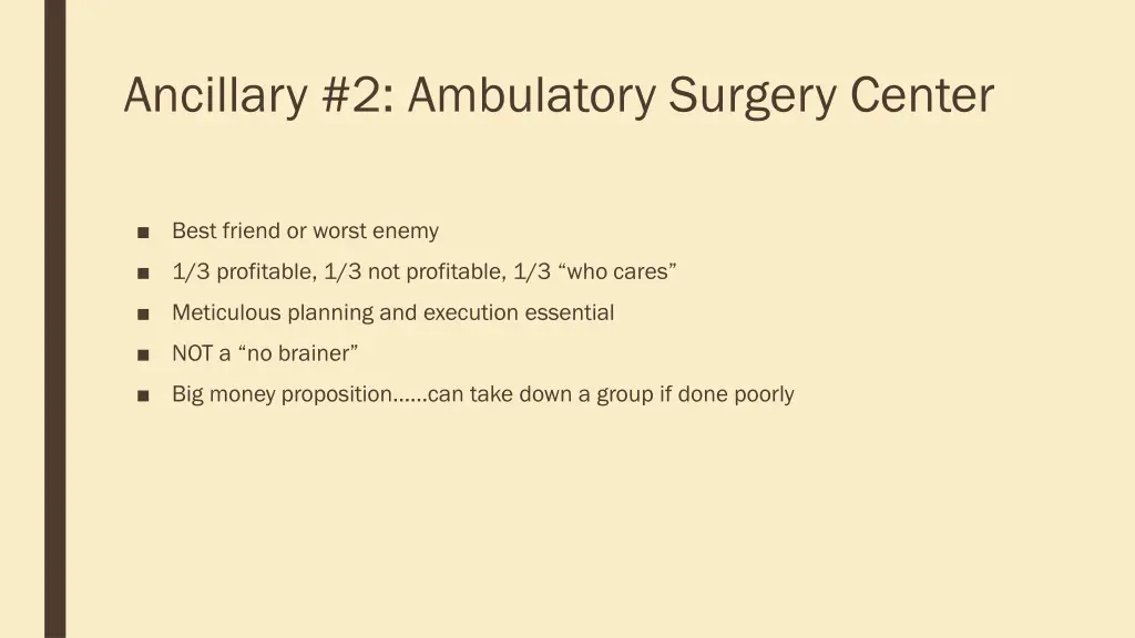 ancillary 2 ambulatory surgery center