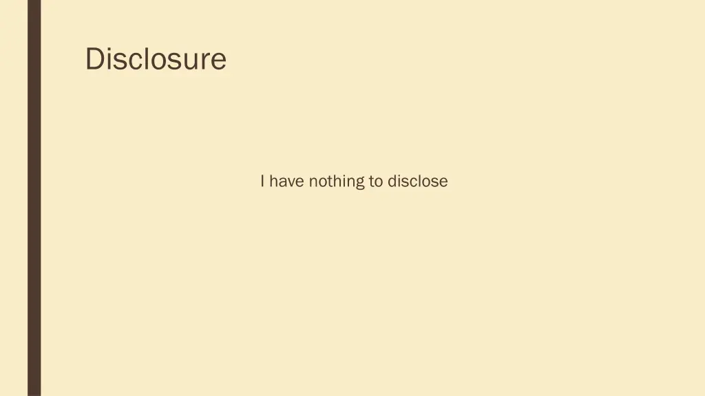 disclosure