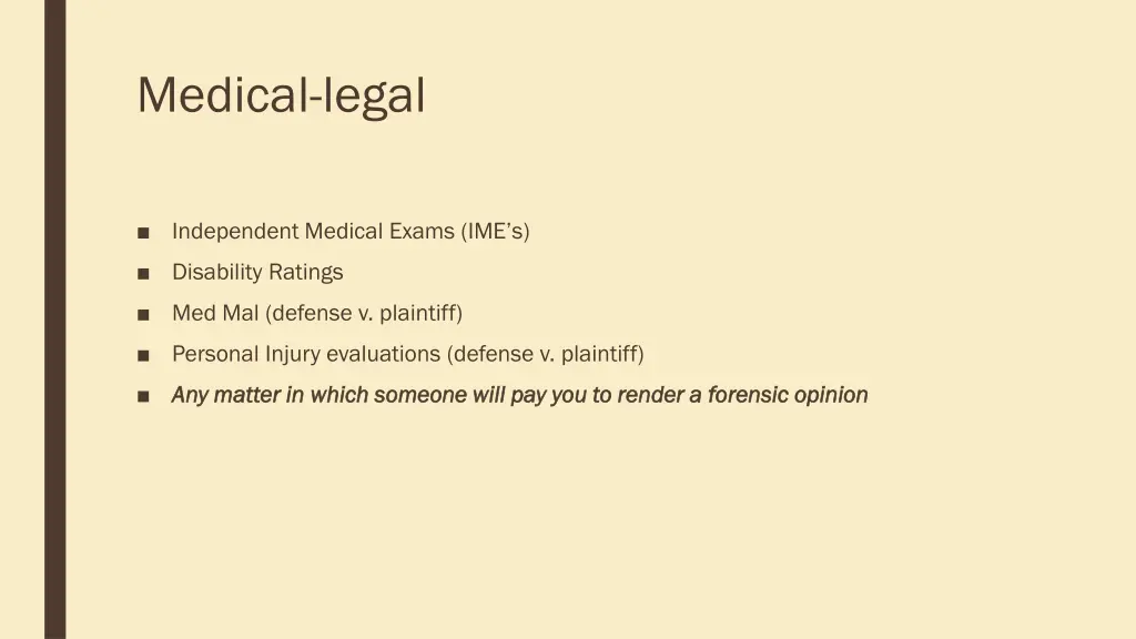 medical legal