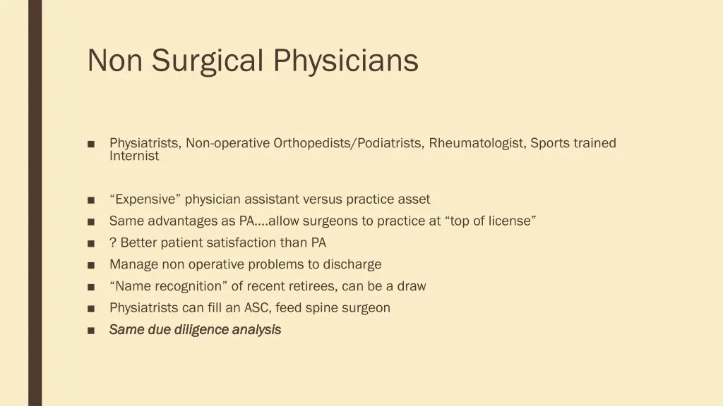 non surgical physicians