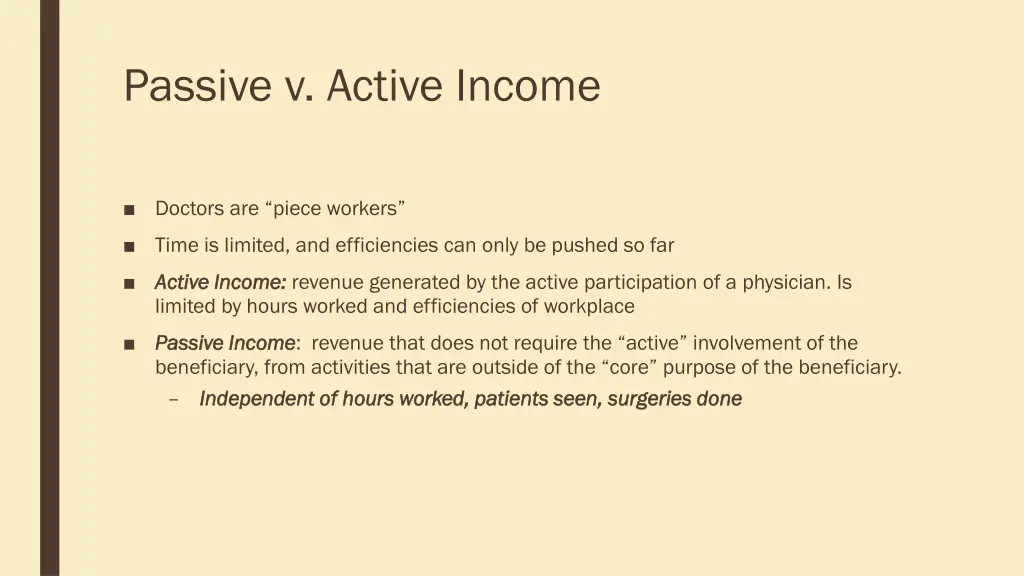 passive v active income