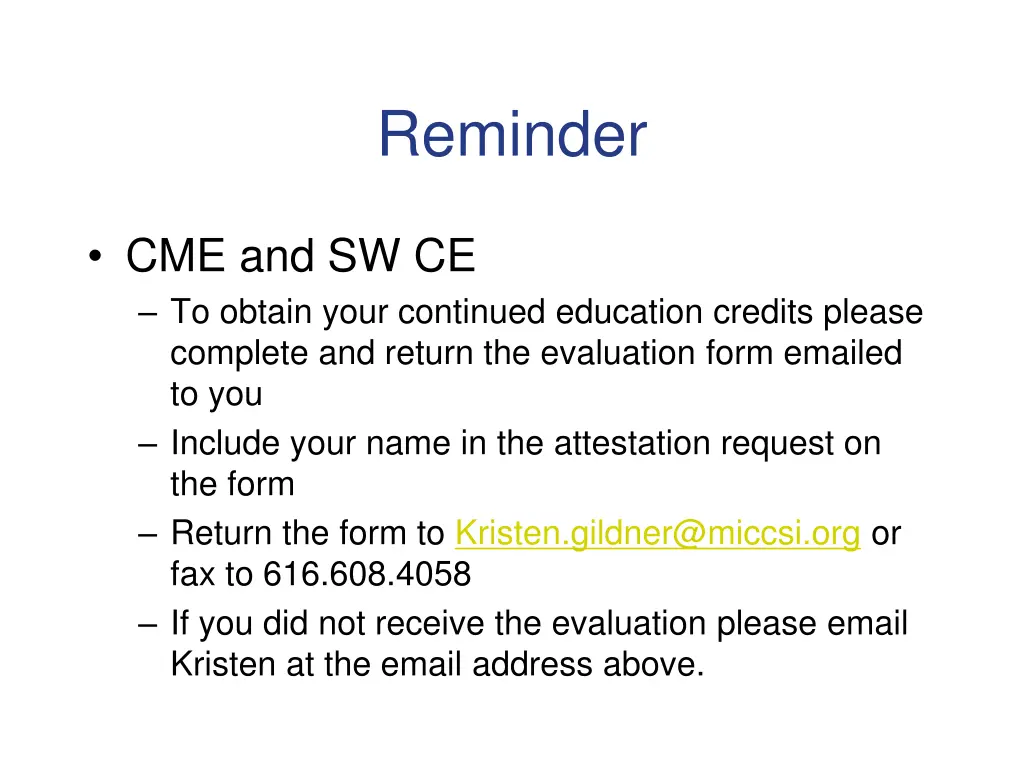 reminder