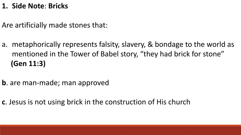 1 side note bricks