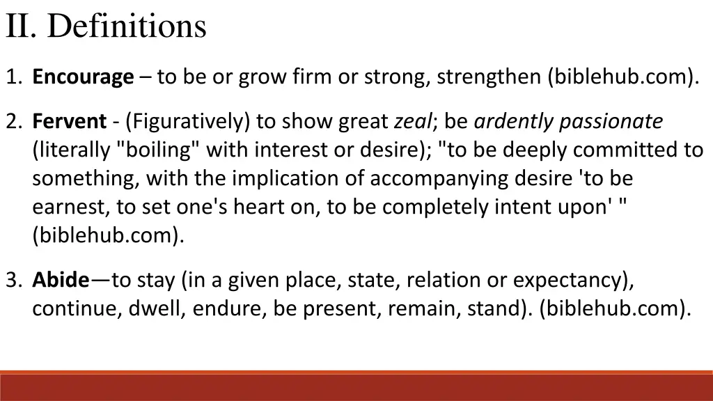 ii definitions