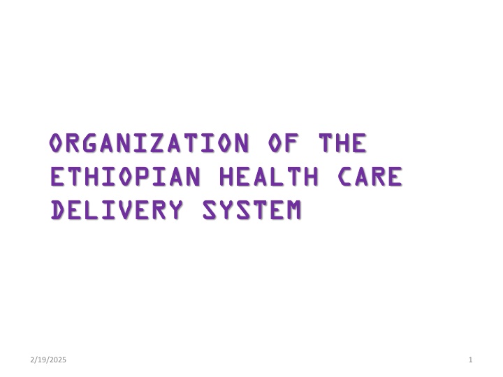 organization of the organization of the ethiopian