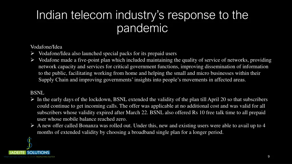 indian telecom industry s response to the pandemic 2