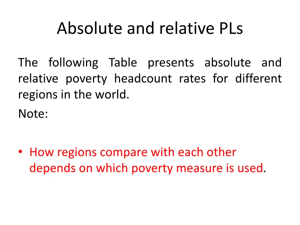 absolute and relative pls