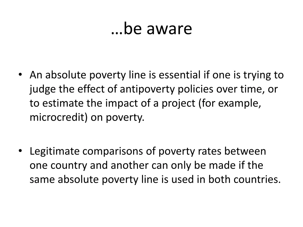 be aware